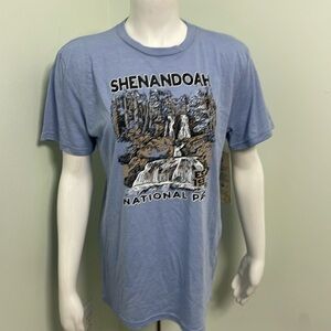 Shenandoah National Park short sleeve periwinkle blue tee small NEW